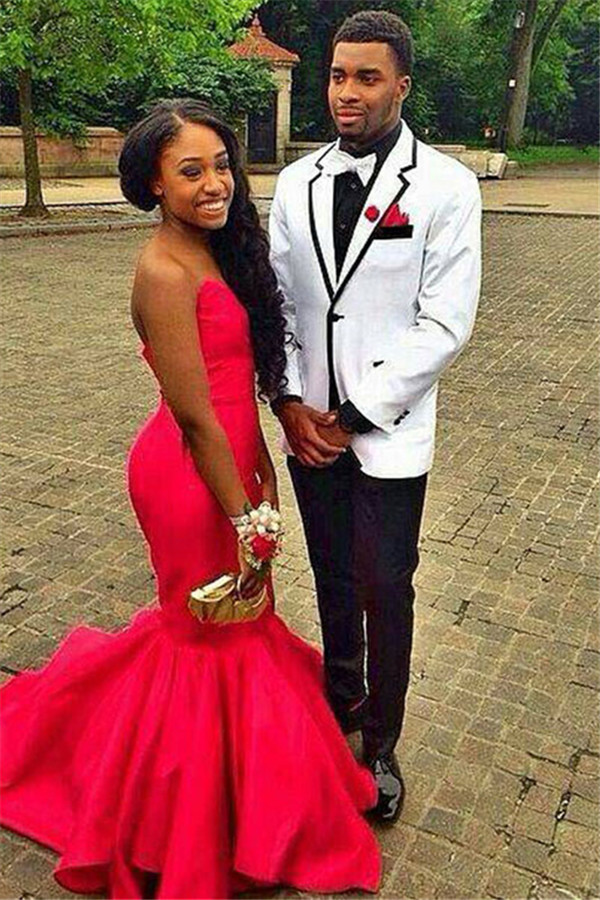 Classic White Ethan Notched Lapel One-Button Business Formal Prom Suit