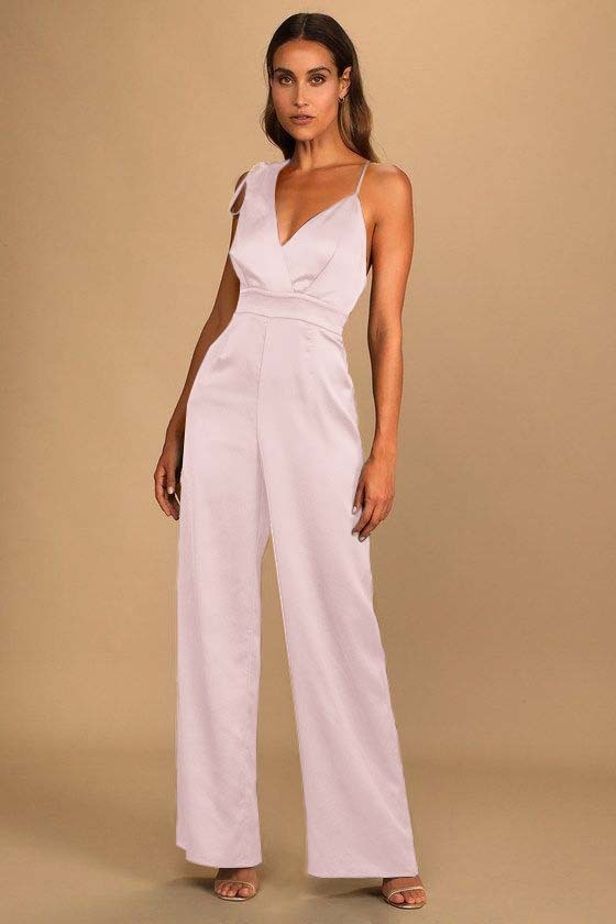 Retro Emerald Green Satin Asymmetrical Wide-Leg Jump Suit