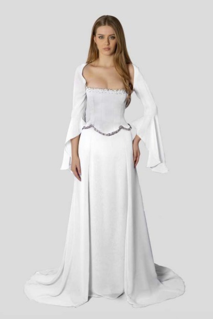 Chiffon Long Sleeves Long Mermaid Formal Dress With Beading Pleated