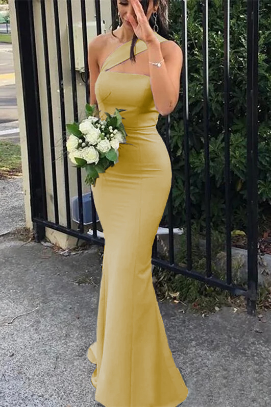 Mermaid One-Shoulder Bridesmaid Dress
