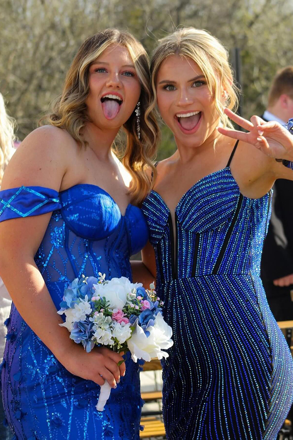 Red Beaded Mermaid Corset Prom Dress with Glitter and Spaghetti Straps Long with Slit