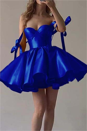 Charming Fuchsia Strapless Sweetheart Short Bud cocktail Dress