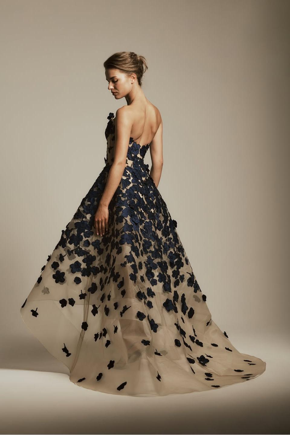 Strapless Sleeveless Long A Line Formal Dress With Pleated Appliques