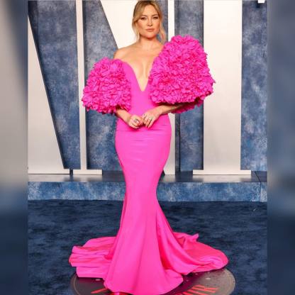 Chic Deep V Strapless Long Evening Dress