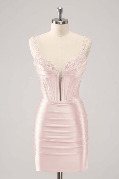 Black Sequins Short Mini cocktail Dress