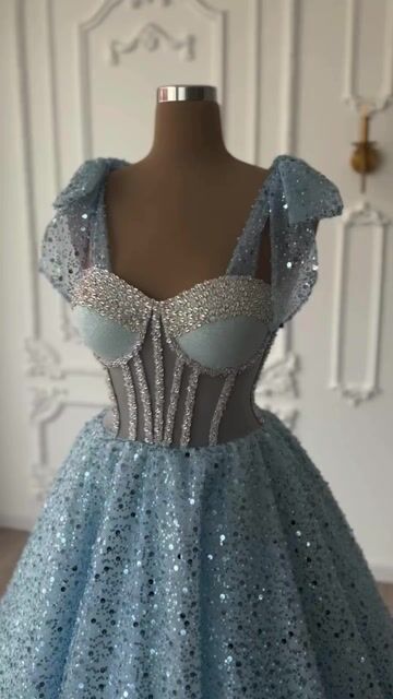 Sweetheart Sleeveless A Line Ball Gown Long Formal Dress With Sequins