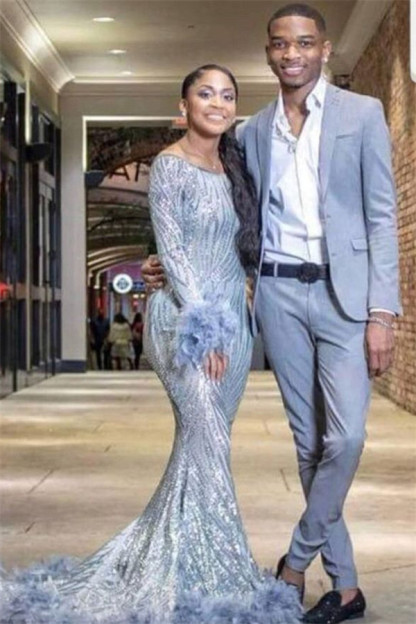 Classic Sky Blue Two-Piece Wedding Suit for Groom