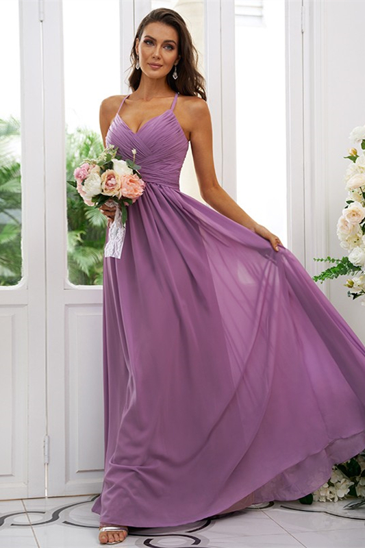 Chiffon Sleeveless Bridesmaid Dress