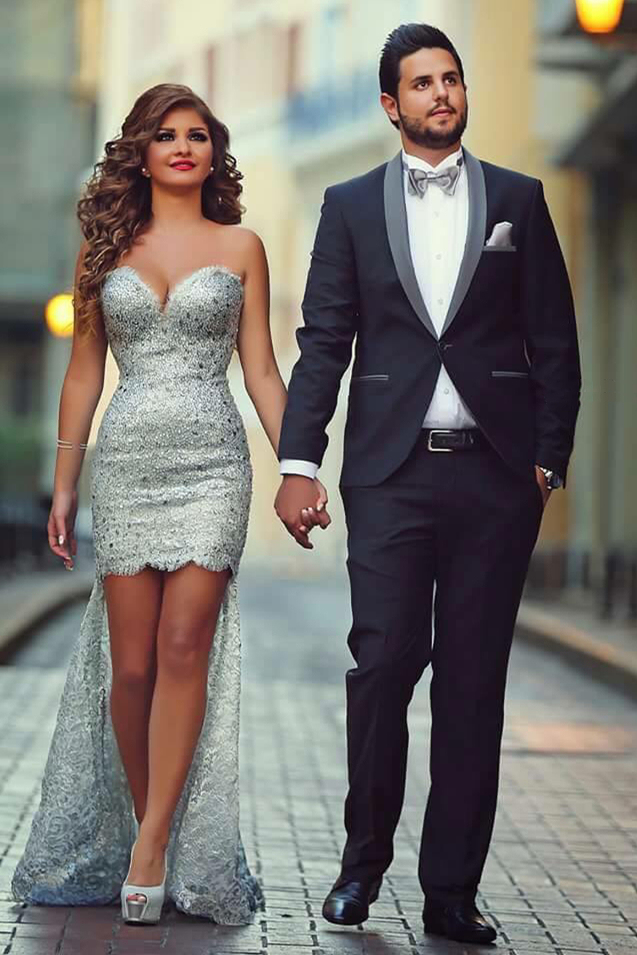 Simple Black Slim Fit Two-Piece Shawl Lapel Prom Suits Tuxedo Outfits