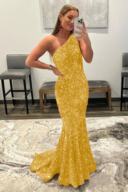 Long Prom Dress with Burgundy Mermaid Sequins