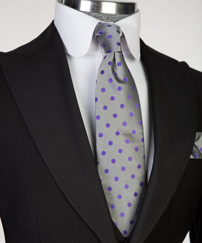 Newest Black Duncan Two-Button Peaked Lapel Men's Suits for Business