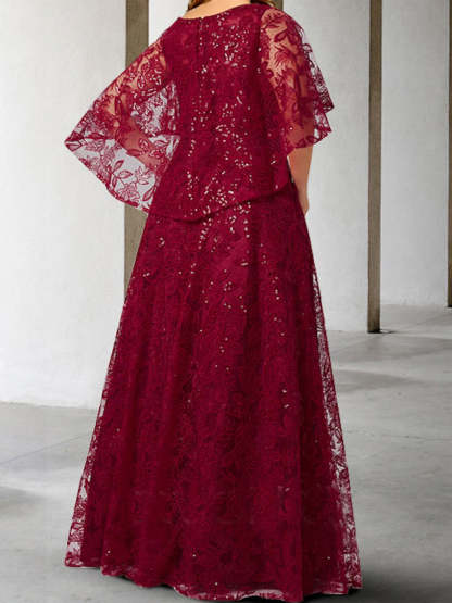Mother of the Bride Princess A-Line Dresses Featuring Applique and Sequins