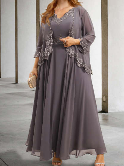 Elegant Mother of the Bride A-Line/Princess Dresses Featuring Applique & Sequins