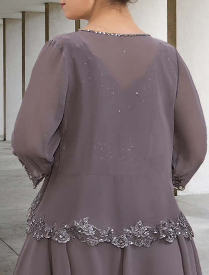 Elegant Mother of the Bride A-Line/Princess Dresses Featuring Applique & Sequins