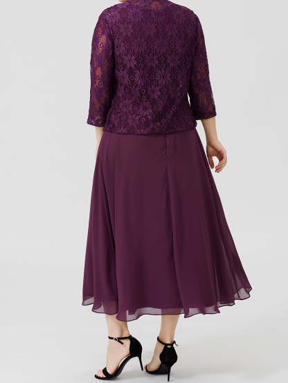 Mother of the Bride A-Line/Princess Dresses Featuring Applique and Jacket