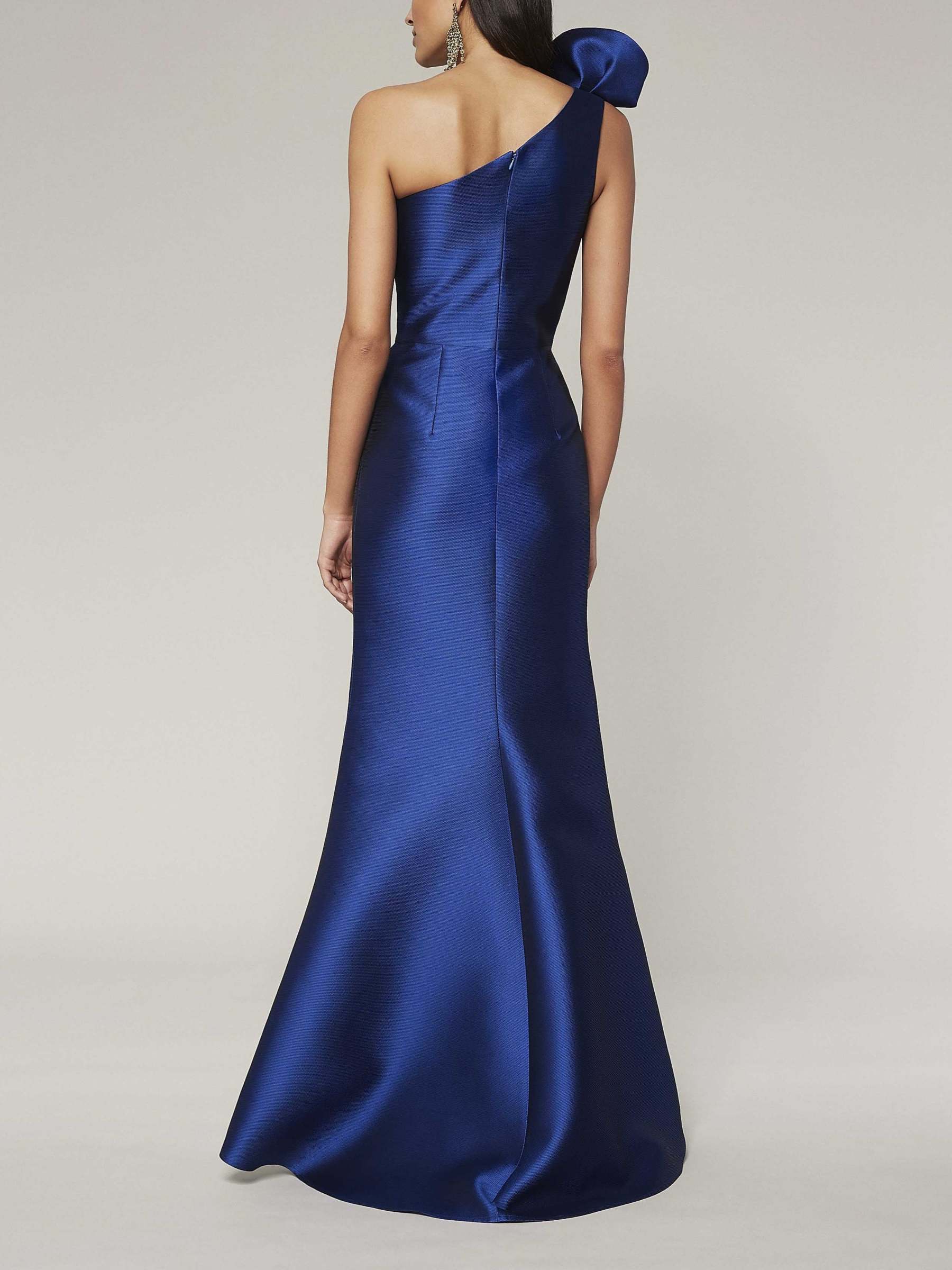 One-Shoulder Sleeveless A-Line Princess Floor-Length Mother of the Bride Dress with Side Split