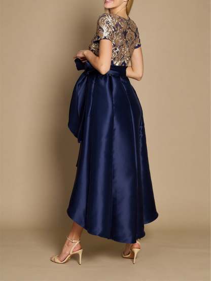 Ankle-Length Asymmetrical Mother of the Bride Dress in A-Line/Princess Style