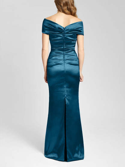 Off-the-Shoulder Column Gowns for the Mother of the Bride