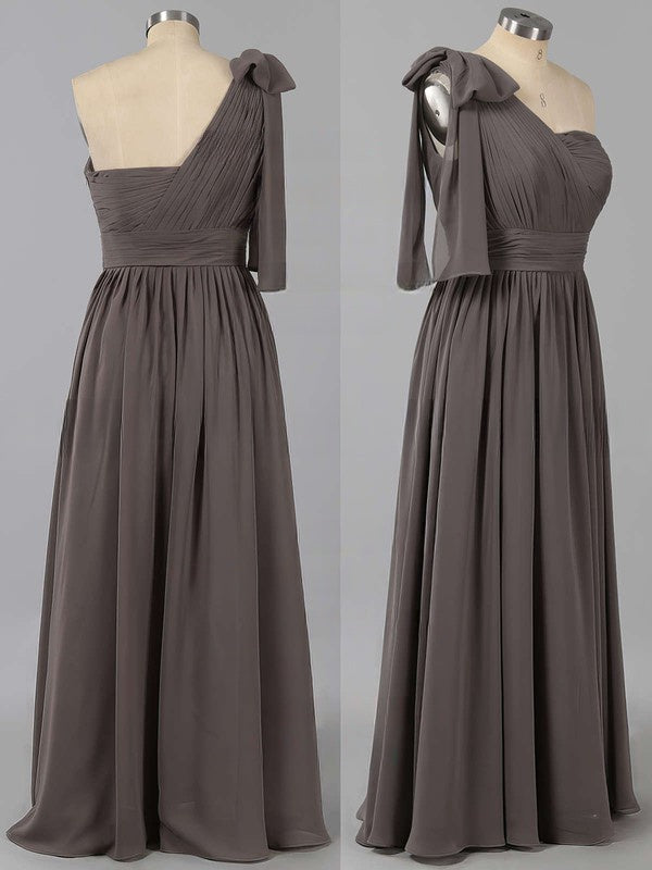 A-line Sweetheart Chiffon Floor-length Ruffles Bridesmaid Dress