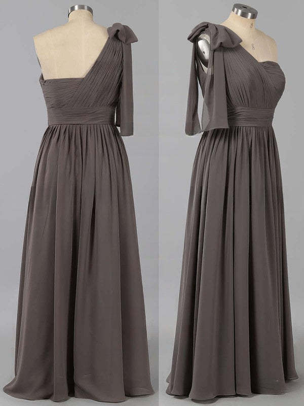 A-line Sweetheart Chiffon Floor-length Ruffles Bridesmaid Dress
