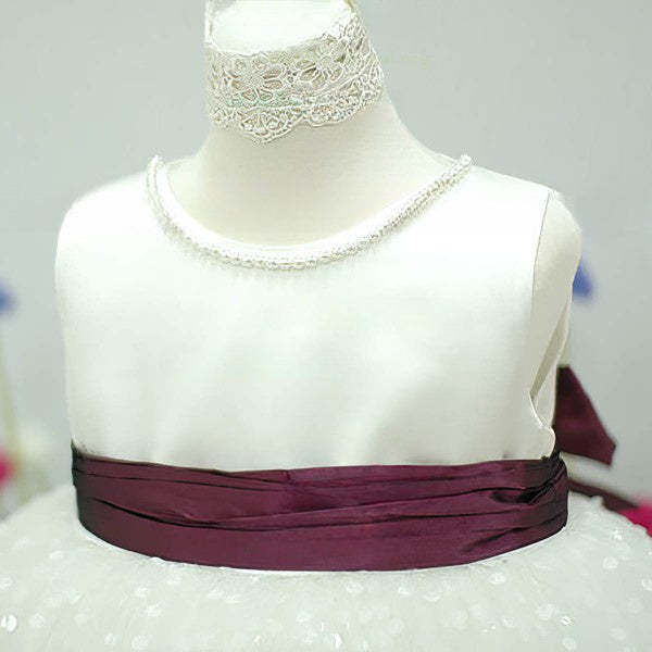 Elegant Ball Gown Scoop Neck Tulle Flower Girl Dresses