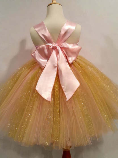 Beautiful Ball Gown Strapless Tulle Flower Girl Dresses with Sashes / Ribbons