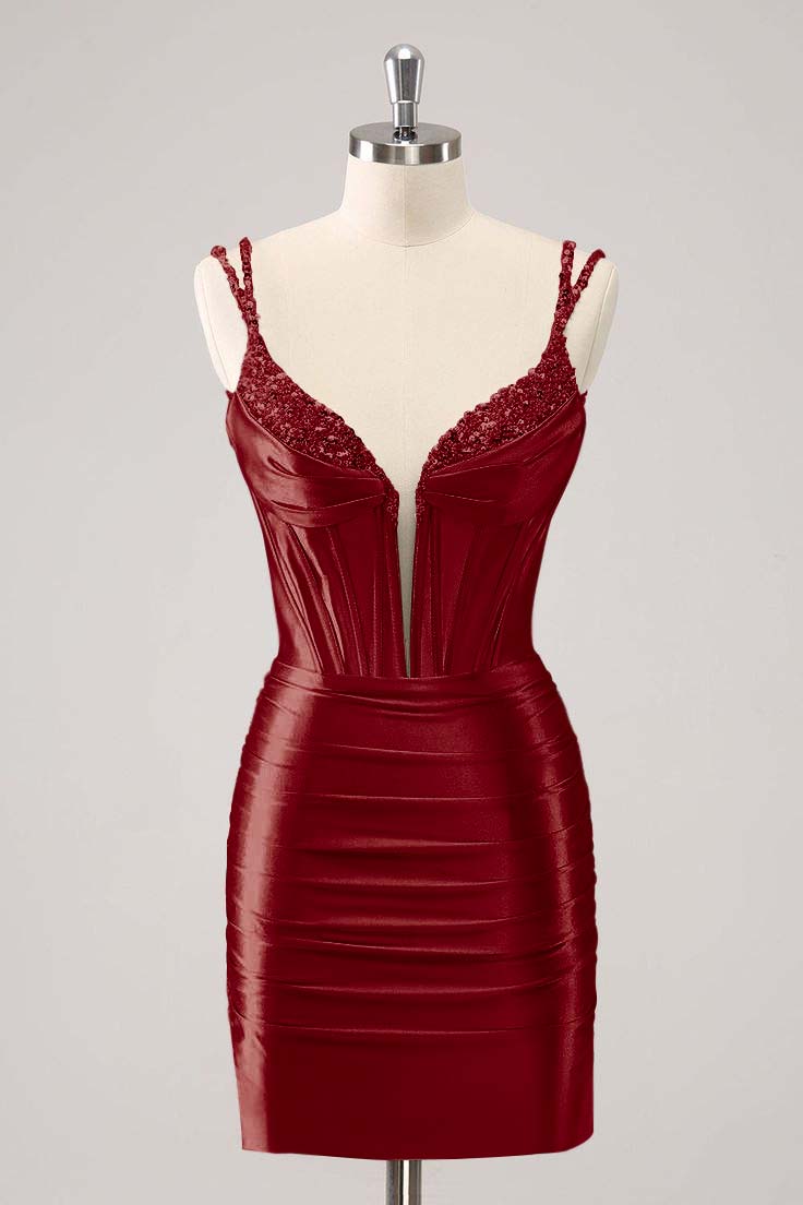 Black Sequins Short Mini cocktail Dress