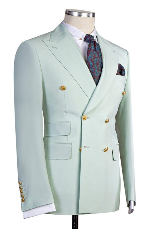Newest Best Double-Breasted Wedding Outfits for Guys with Peaked Lapel