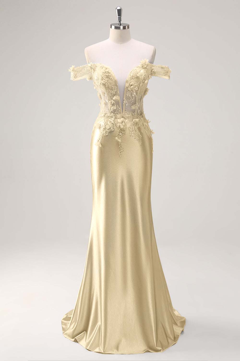 Strapless Sleeveless Long Mermaid Formal Dress With Appliques Pleated