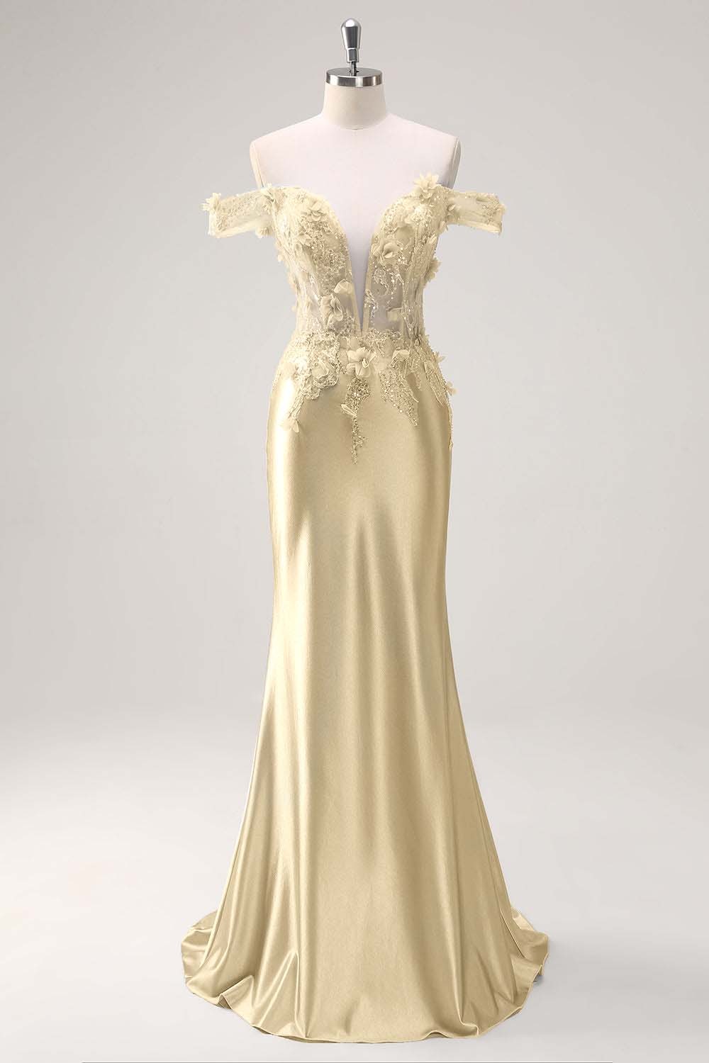 Strapless Sleeveless Long Mermaid Formal Dress With Appliques Pleated