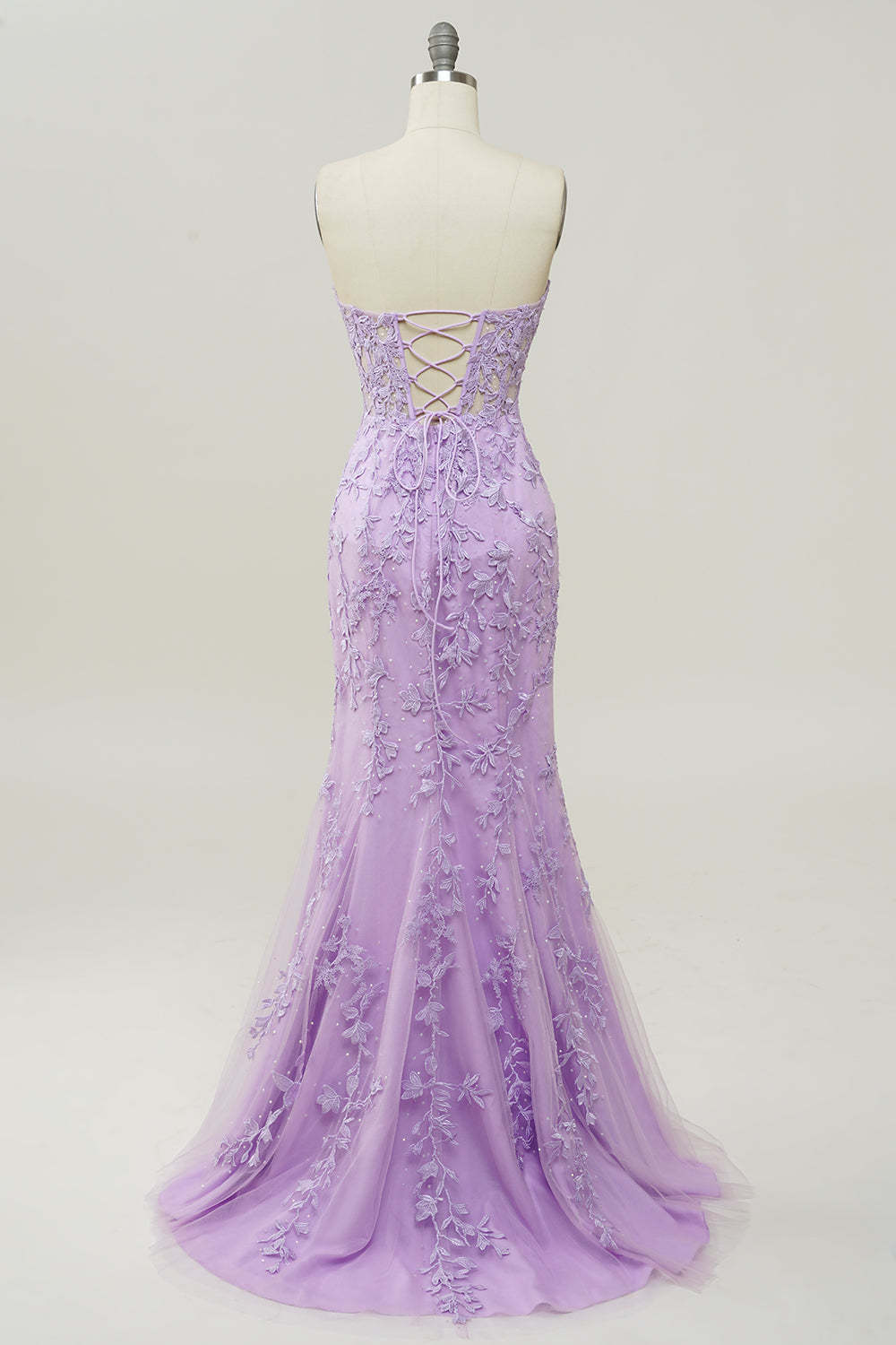 Sweetheart Neck Mermaid Prom Dress in Sky Blue with Appliques