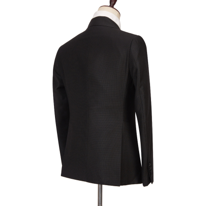 Latest Design Best-Fitted Black Double-Breasted Peaked Lapel Men's Suits