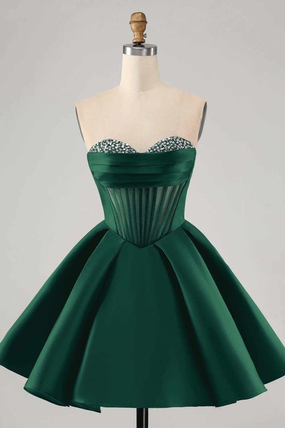 Fuchsia Beaded Sweetheart Fascinating Bud Short Mini cocktail Dress