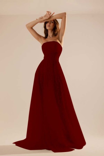 Charming Tulle Strapless Sleeveless Long Formal Dress With Beading