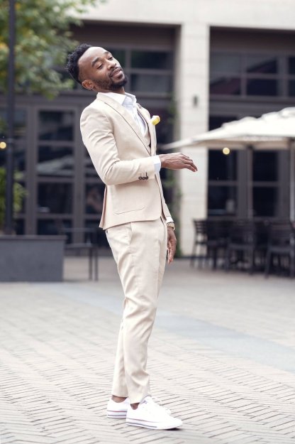 Elegant Best-Fitted Matthew Peaked Lapel Groom Wedding Suits