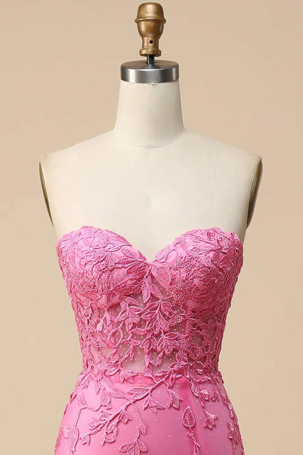 Purple Sweetheart Corset Prom Dress with Sheath Slit