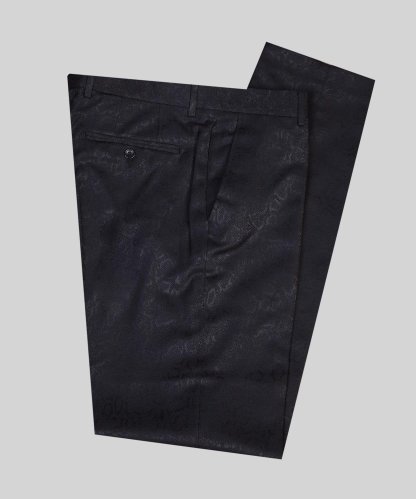 Black Shawl Lapel Double-Breasted Jacquard Wedding Suit