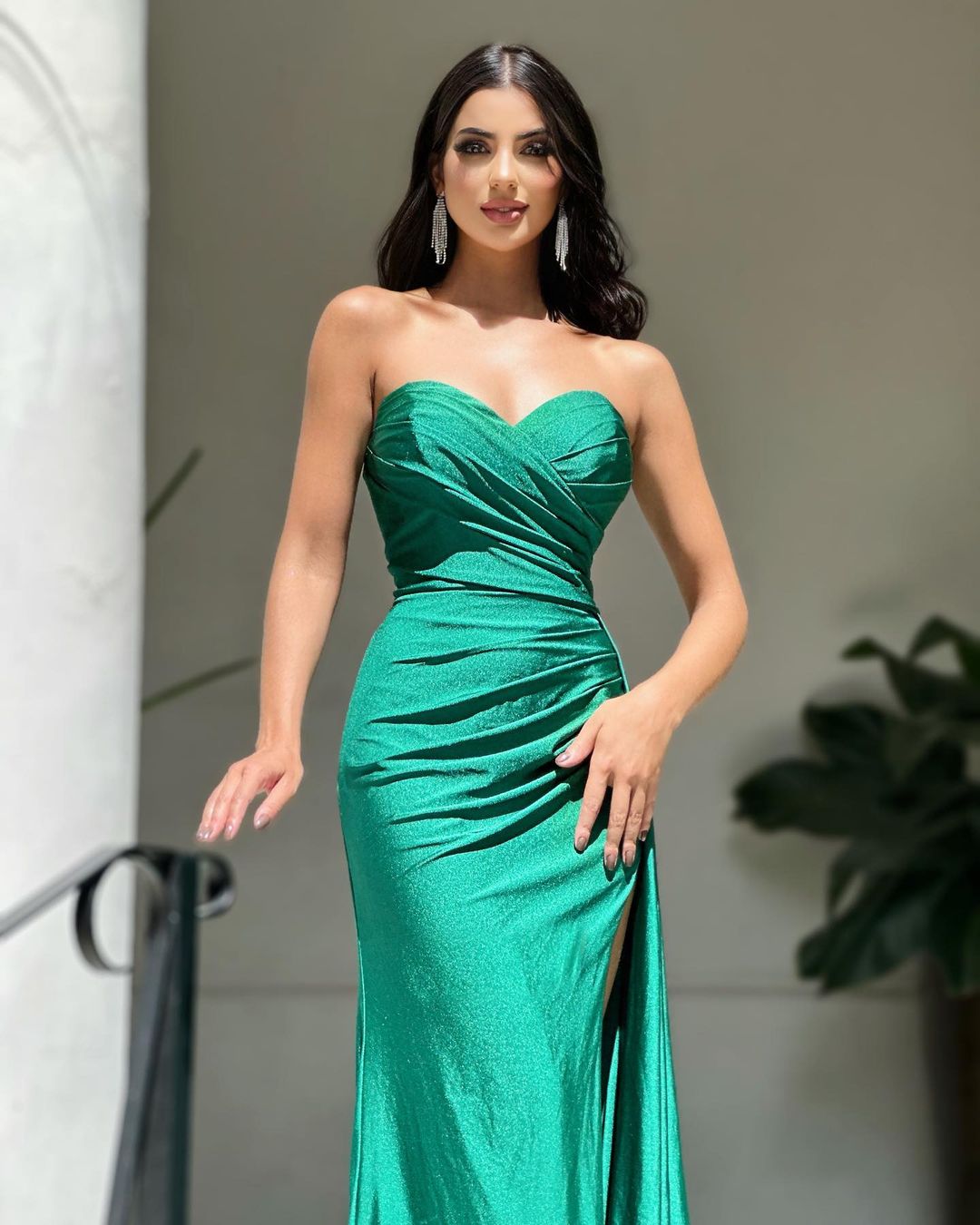 Green Sweetheart Sleeveless Slim Evening Dress