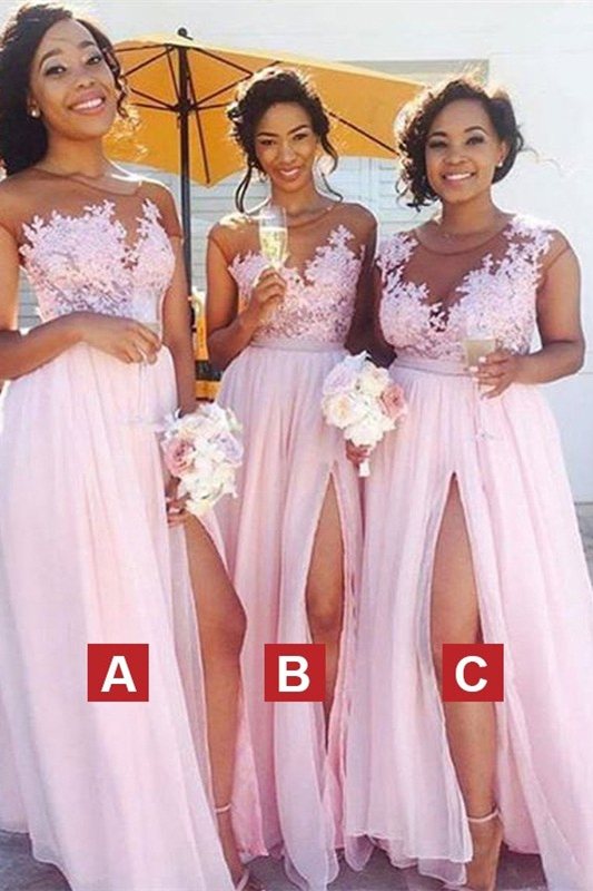 Cap Sleeve Bridesmaid Dress with Split