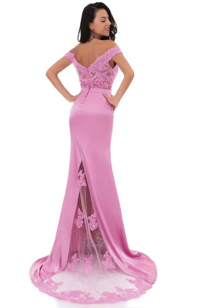 Mermaid Off-the-Shoulder Bridesmaid Dress with Appliques