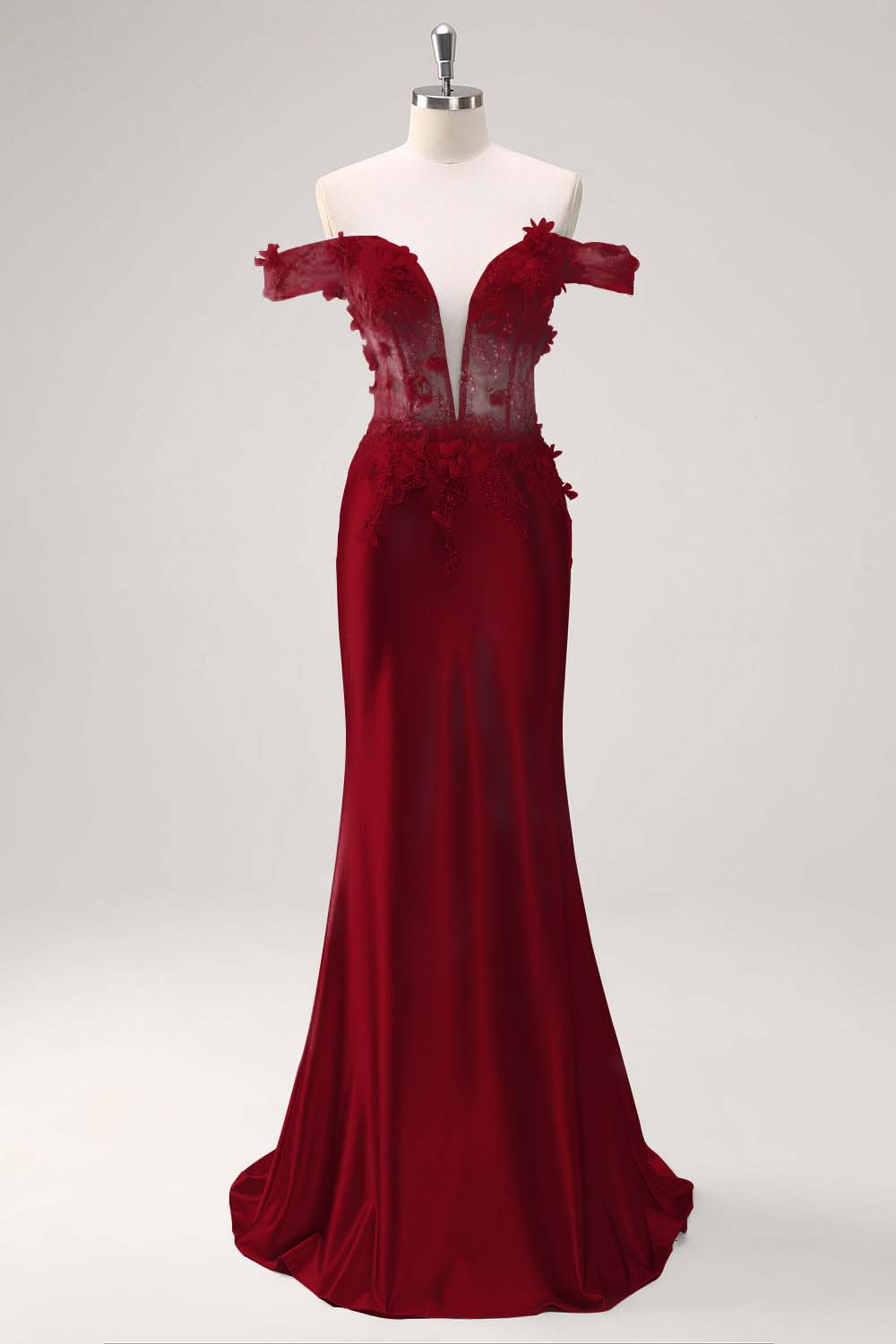 Strapless Sleeveless Long Mermaid Formal Dress With Appliques Pleated