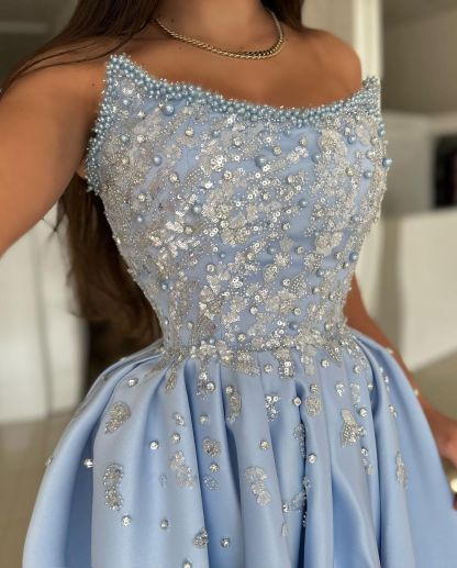 Elegant Off-The-Shoulder Lilac Beading Embroidery Princess Long Prom Dress