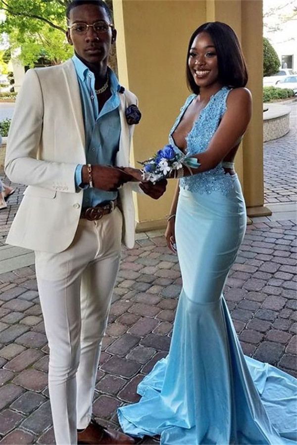 Stylish White Bespoke Prince Formal Suit for Groom