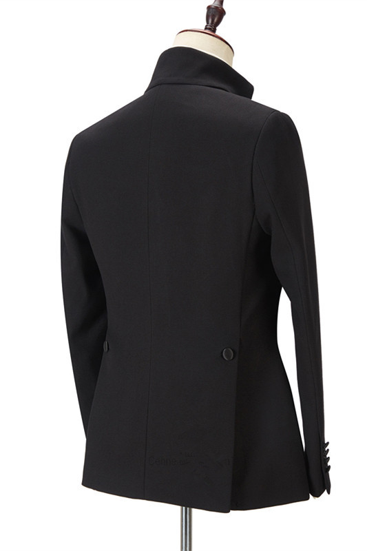 Handsome Best-Fitted Black Peaked Lapel Ring Bearer Suits
