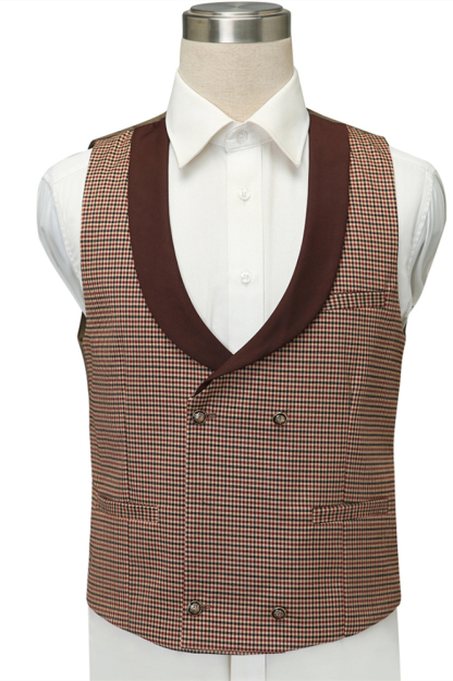 Unique Burgundy Notched-Lapel Fitted Wedding Suit for Men