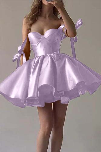 Charming Fuchsia Strapless Sweetheart Short Bud cocktail Dress
