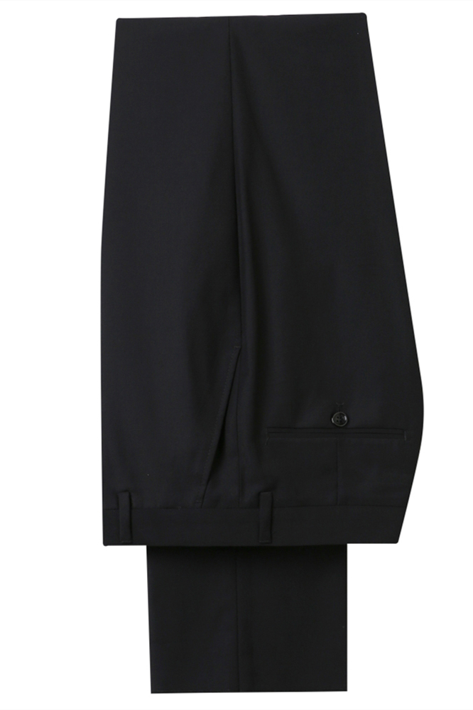 Classic One-Button Black Lapel Wedding Tuxedo with White Jacquard