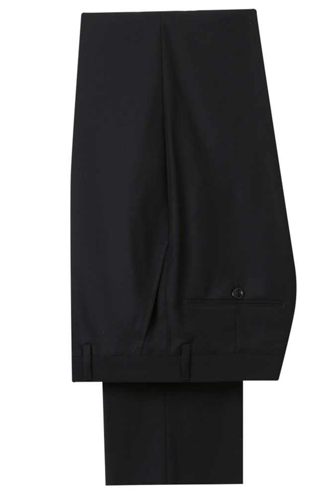 Classic One-Button Black Lapel Wedding Tuxedo with White Jacquard