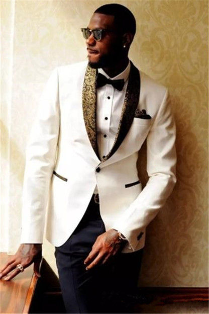 2024 Formal Jacquard Best Wedding Suits Bridegroom Men's Suits Tuxedos