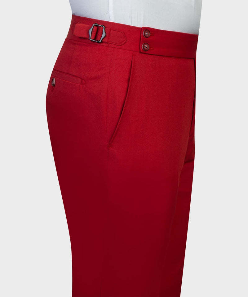 Red Peaked-Lapel Donald Bespoke Three-Piece Men's Suits